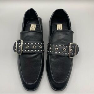 Vintage Havana Leather Buckle Slip On Maureen Shoes